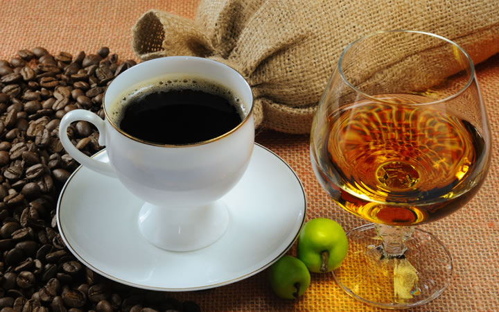 Kaffee und Cognac