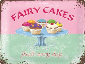 Blechschild Fairy Cakes 