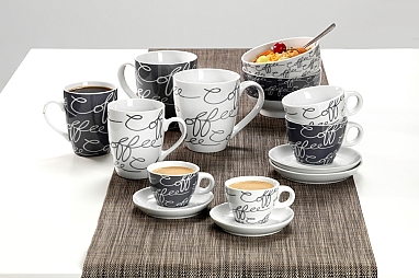 Kaffeegeschirr Cornello grey 
