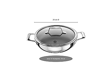 Schmorpfanne Astral mit UniverSUS-Oberflächenstruktur Schmorpfanne Astral 24cm