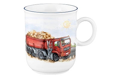 Kindergeschirr Auf der Baustelle Henkelbecher Auf der Baustelle