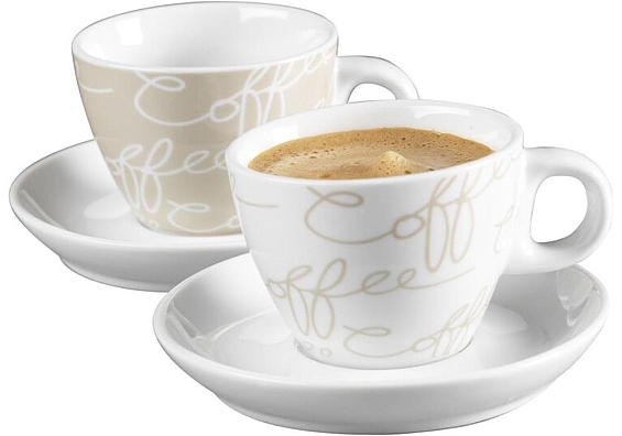 Kaffeegeschirr Cornello creme 2er-Set Cappuccino