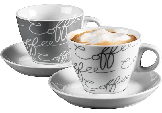 Kaffeegeschirr Cornello grey 2er-Set Cappuccino