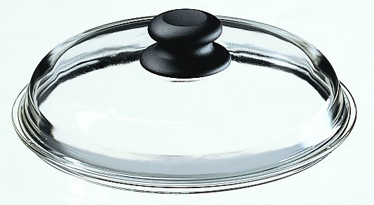 Glasdeckel mit Kunststoffknopf Glasdeckel 24cm