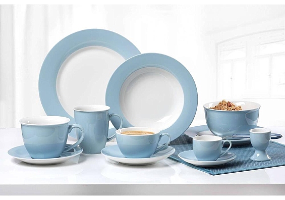 Geschirr-Serie Doppio nordic-blau 6er-Set Kaffeebecher