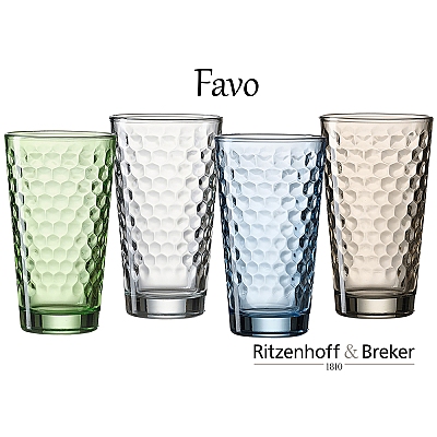 Longdrink-Gläser Favo in verschiedenen Farben 