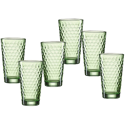 Longdrink-Gläser Favo in verschiedenen Farben 6er-Set Longdrink-Gläser grün Favo