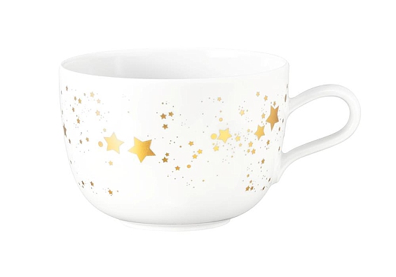 Weihnachtsgeschirr Golden Stars Milchkaffeetasse Golden Stars