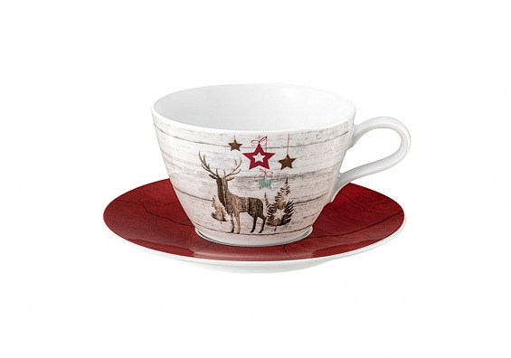 Weihnachtsgeschirr Life Christmas Milchkaffee-Tassen-Set 4tlg.