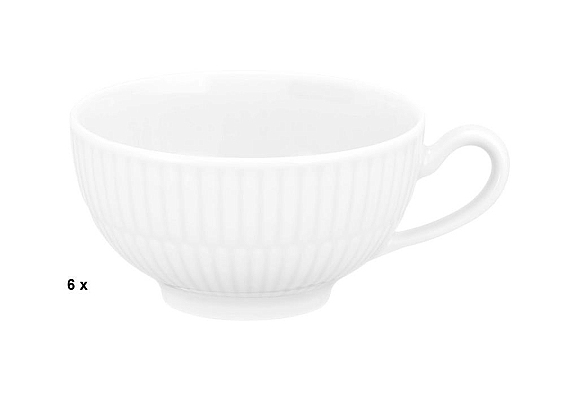 Geschirr-Serie Amina weiß 6er-Set Teetassen groß Amina weiß